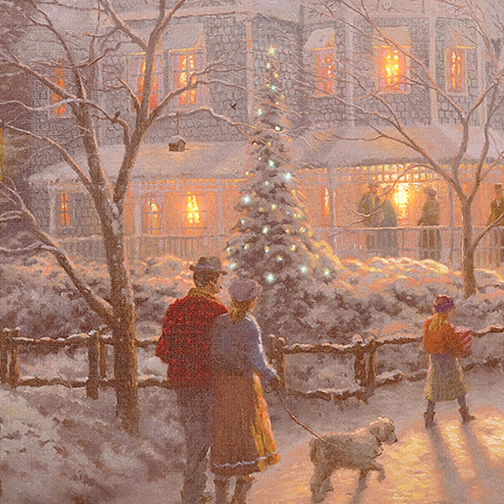 Amazon.com: Thomas Kinkade Holiday Gathering Pre Lit LED Canvas